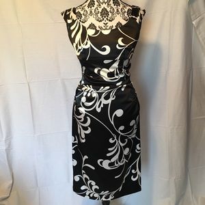 Black and white cocktail dress